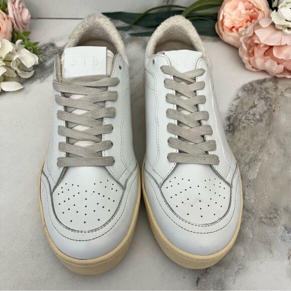 STB Shoe The Bear Babtiste Lace-Up Sneaker in White/Gray Size 8 NEW - Picture 7 of 15
